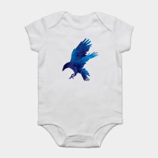 Raven Flying Digital Painting Baby Bodysuit